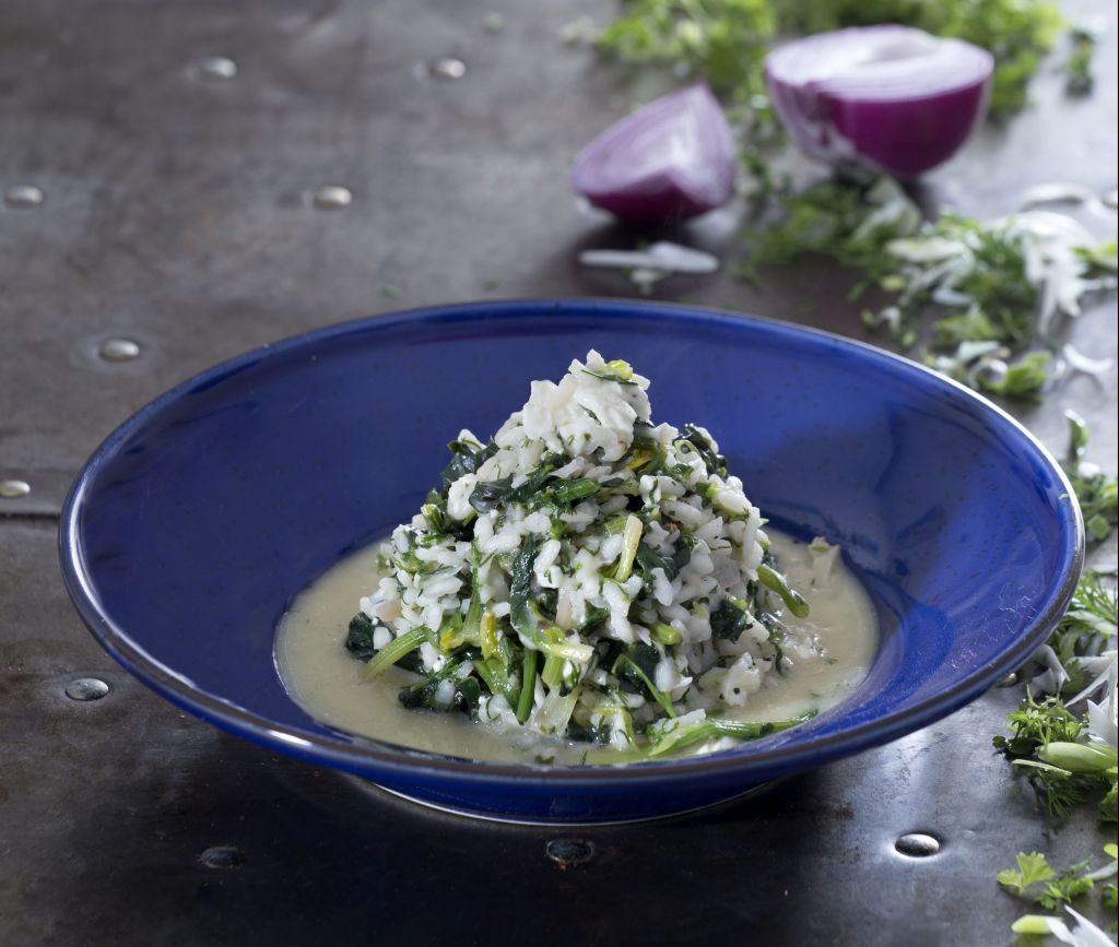 Ριζότο με σπανάκι