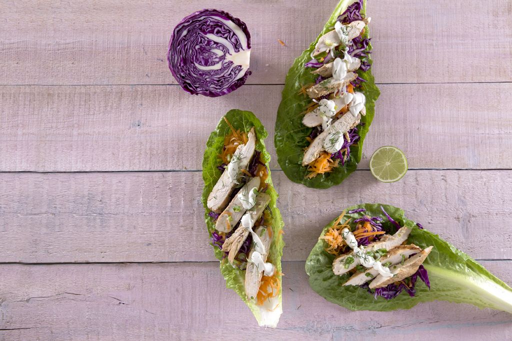 Wrap μαρουλιού με κοτόπουλο