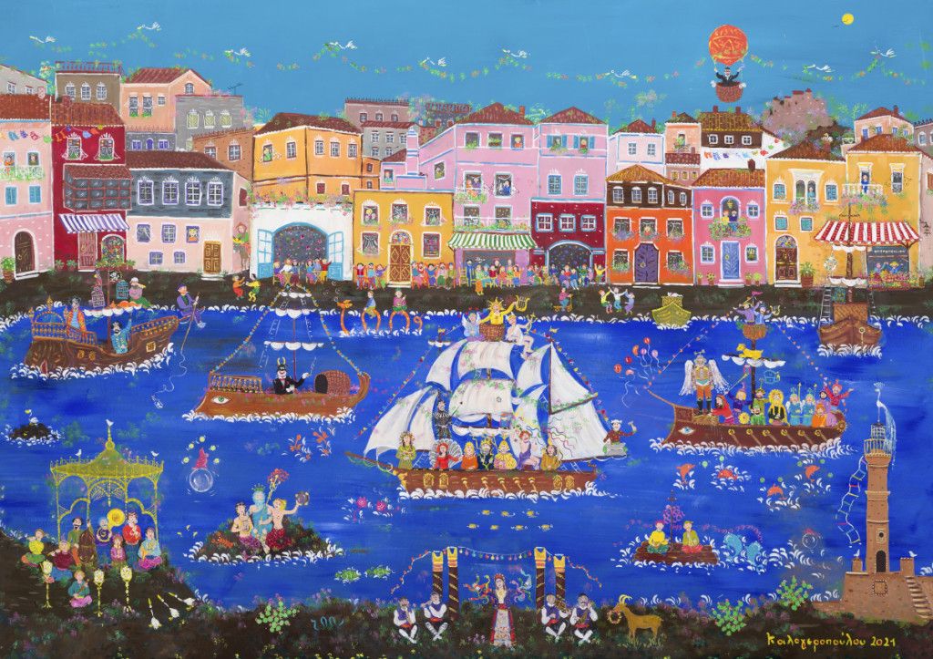 «Παναρμόνια»: Έκθεση ζωγραφικής της Σοφίας Καλογεροπούλου στην Εθνική Βιβλιοθήκη της Ελλάδος