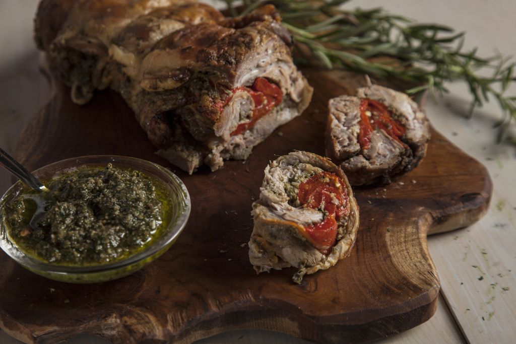 Γεμιστό ρολό αρνιού