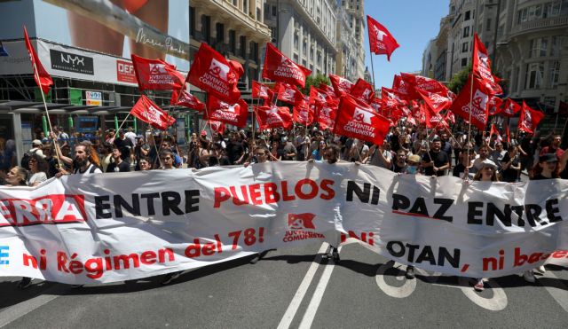 Στους δρόμους κατά του ΝΑΤΟ οι Ισπανοί