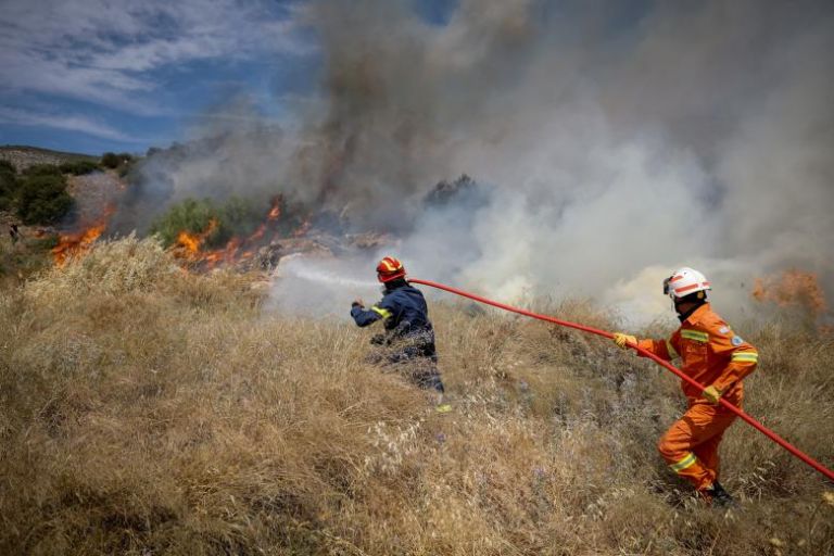 Φωτιά στη λεωφόρο Μαραθώνος – Σπεύδουν πυροσβεστικές δυνάμεις | tovima.gr
