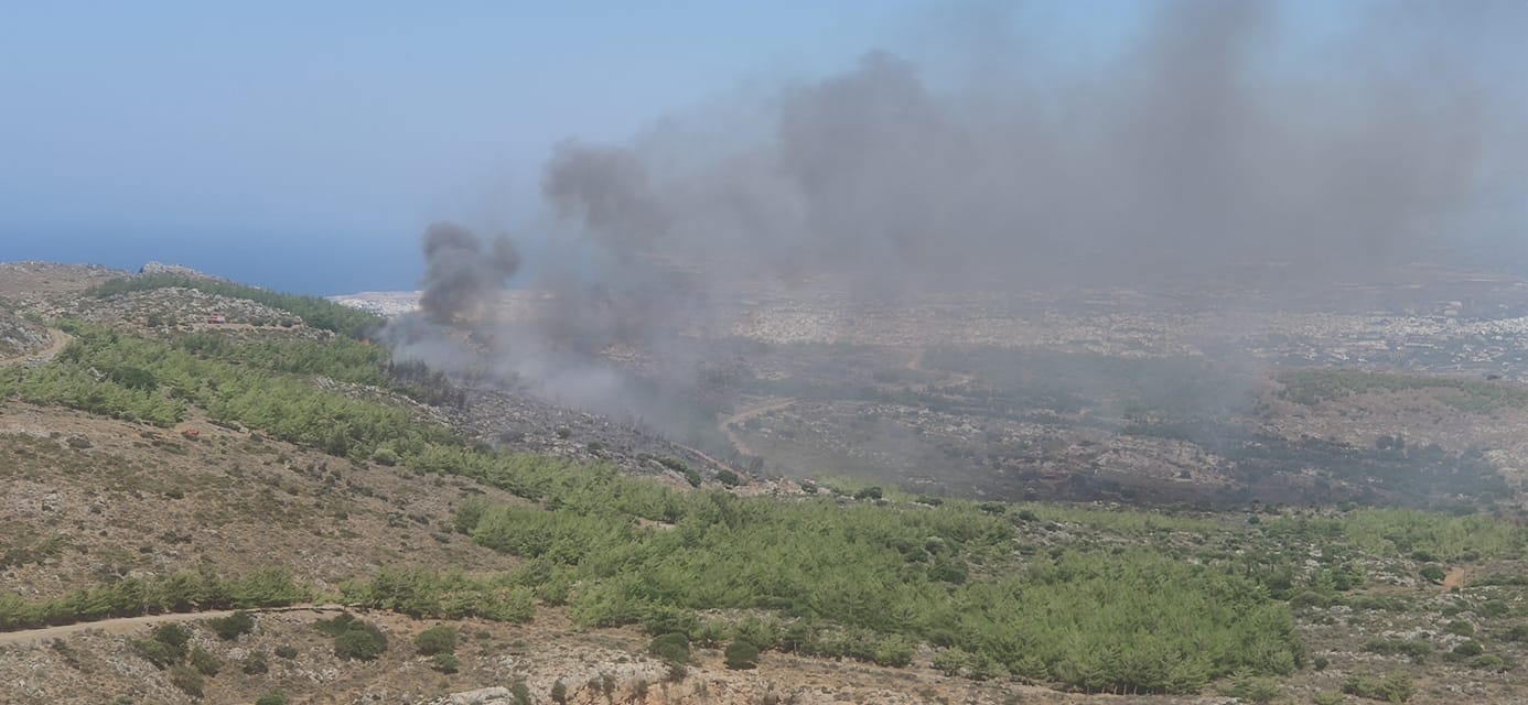 Φωτιά: Καίγεται το δάσος της Κέρης στο Ηράκλειο Κρήτης