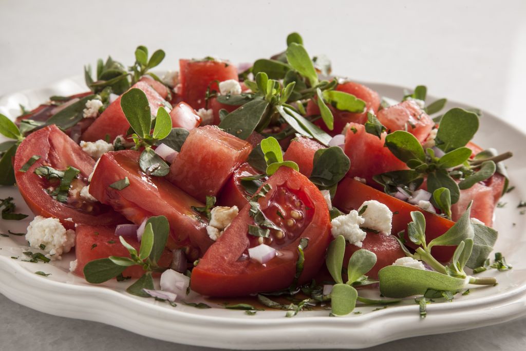Ντομάτα, καρπούζι και φέτα