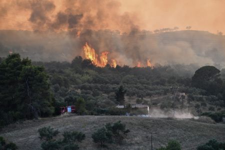 Μεσσηνία: Μεγάλη φωτιά στο Σχίνο Πύλου – 112 για εκκένωση χωριού