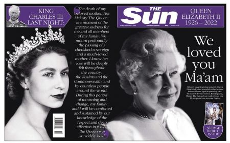 Βασίλισσα Ελισάβετ: Θρηνεί ο βρετανικός Τύπος – Τα πρωτοσέλιδα