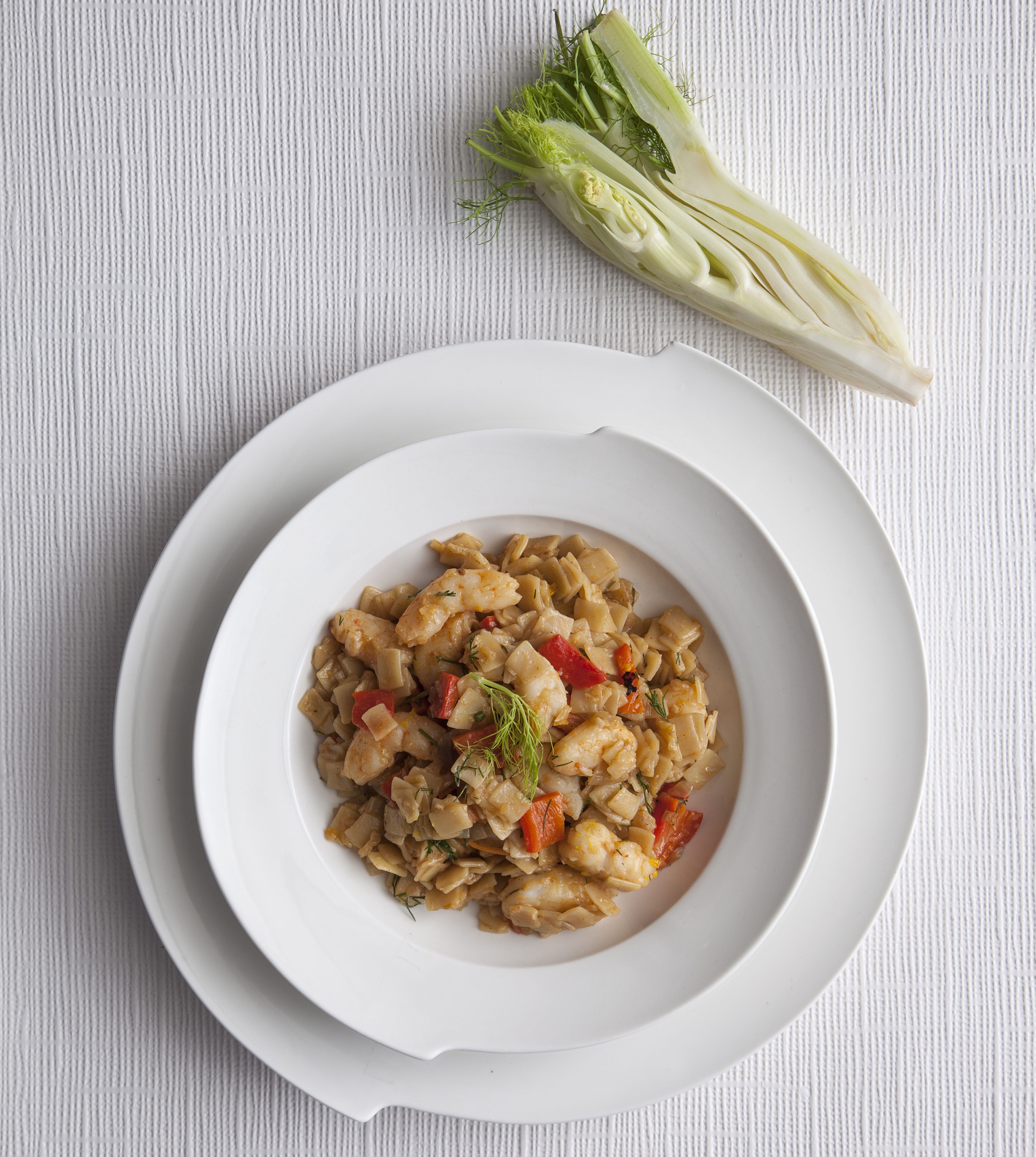 Χυλοπιτάκι με γαρίδες και μάραθο