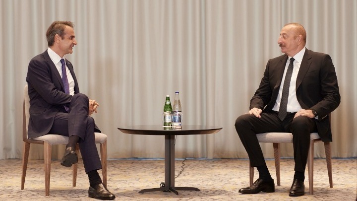 Συνάντηση Μητσοτάκη με τον πρόεδρο του Αζερμπαϊτζάν