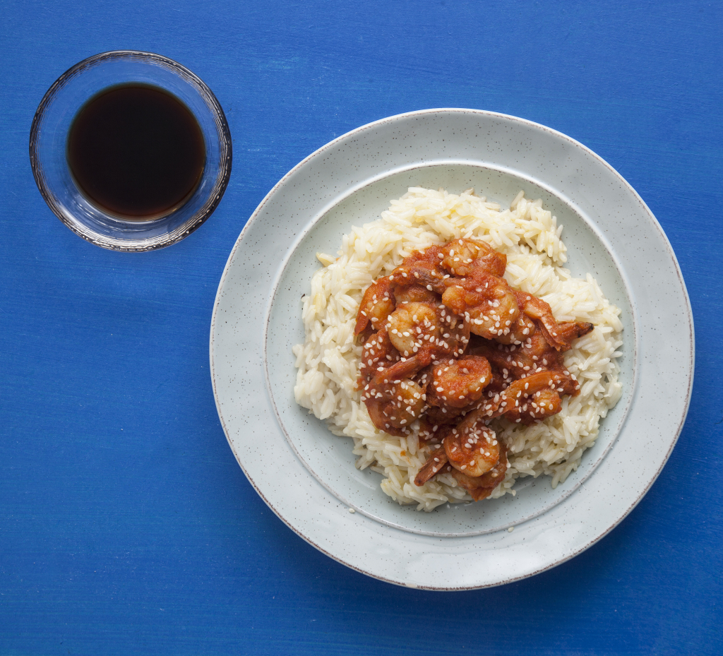 Γαρίδες με σόγια