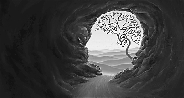 Ενας άνθρωπος αγκαλιάζει έναν βράχο