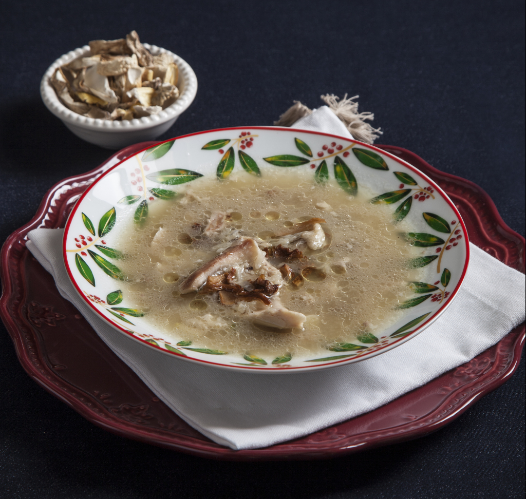 Κοτόσουπα με μανιτάρια