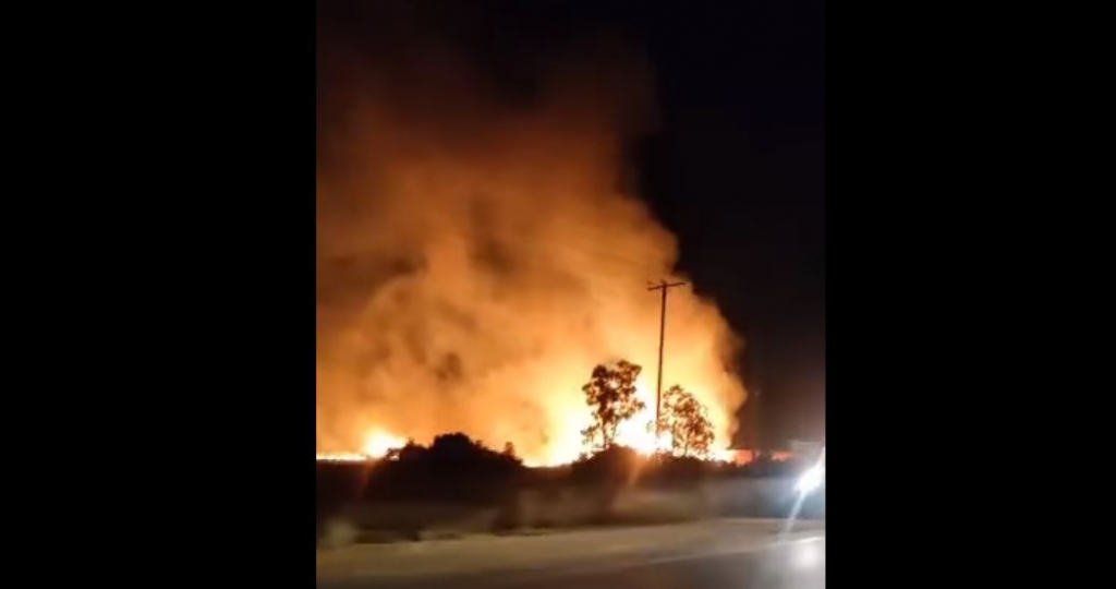 Εύβοια: Μεγάλη φωτιά στα Ψαχνά