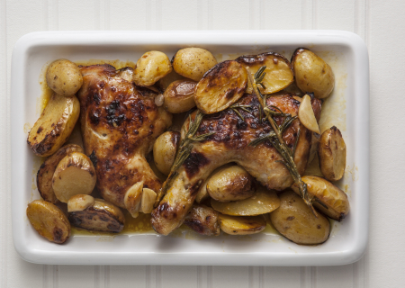 Κοτόπουλο στο φούρνο με άρωμα πορτοκαλιού