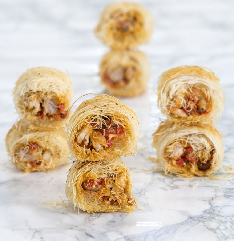 Γεμιστές μπουκιές με φύλλο κανταΐφι