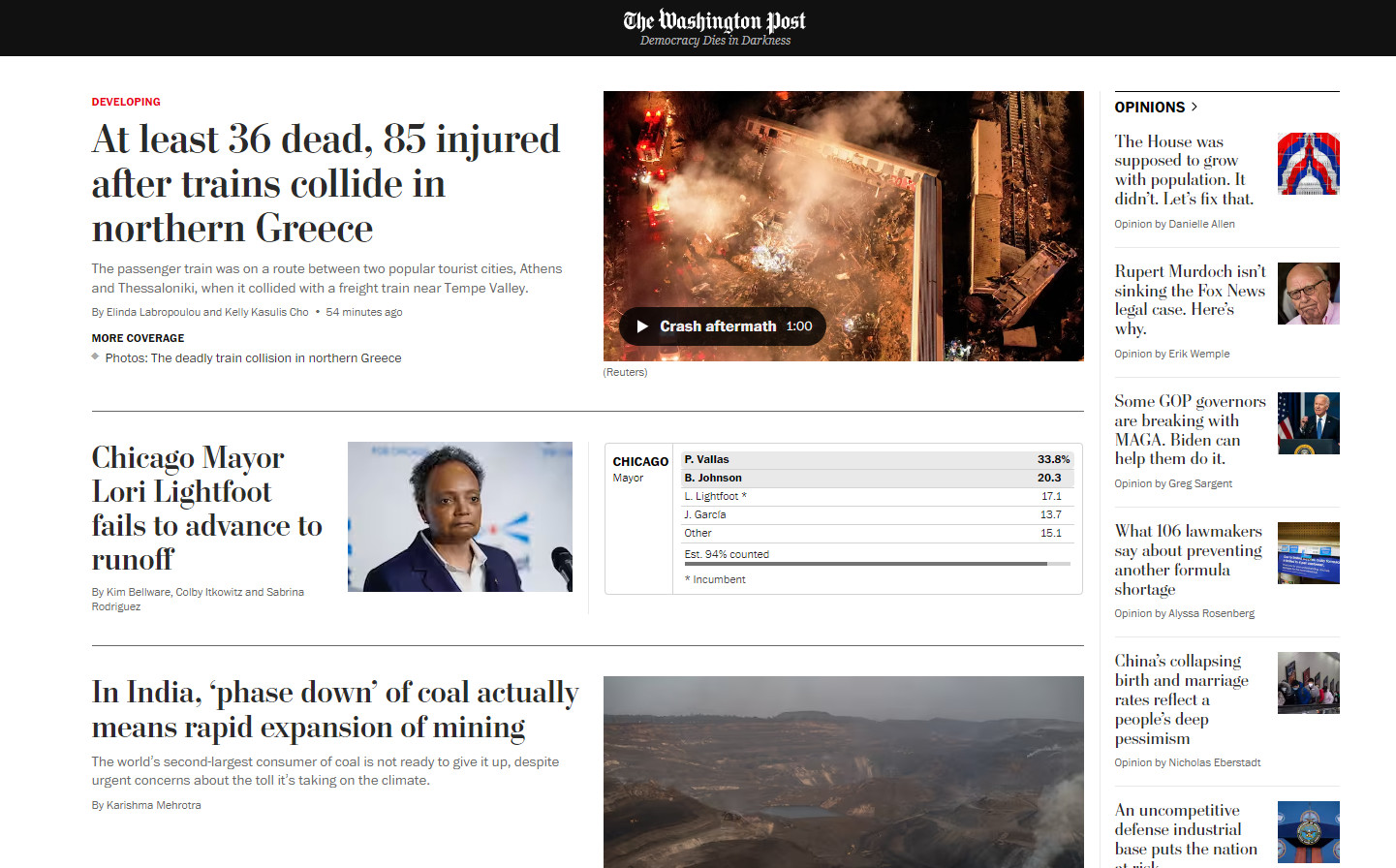 Τέμπη – Σύγκρουση τρένων: Πρώτο θέμα στον διεθνή Τύπο