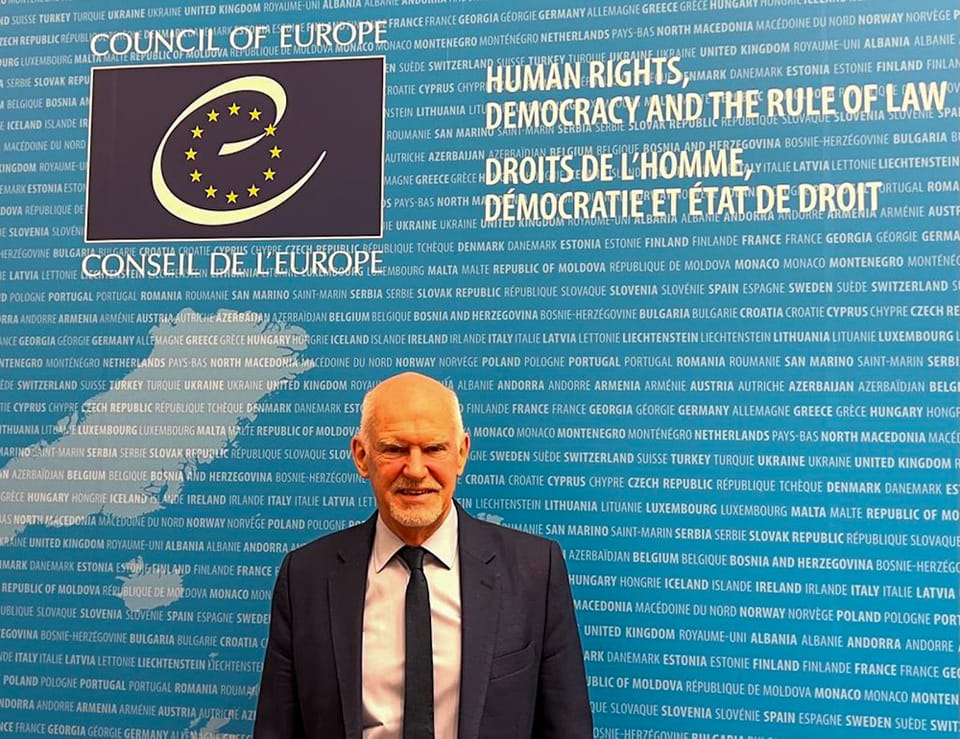 Γ.Παπανδρέου: Επανεκλογή του στη θέση του προέδρου της Επιτροπής για τη Δημοκρατία του Συμβουλίου της Ευρώπης