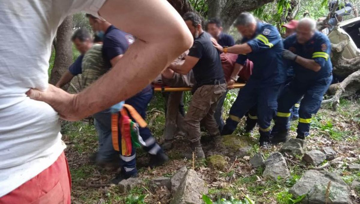 Χανιά: Αυτοκίνητο έπεσε σε γκρεμό – Έχασε το μάτι του ο συνοδηγός