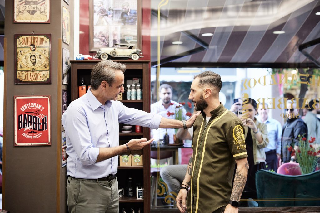 Επίσκεψη του Κυριάκου Μητσοτάκη στο Μοσχάτο