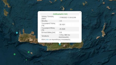 Σεισμός 3.5 Ρίχτερ στην Κρήτη