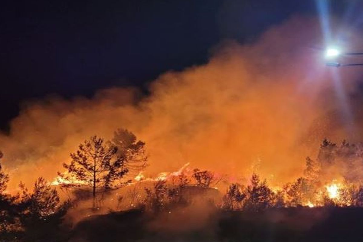 Φωτιά Χίος: Σε εξέλιξη πυρκαγιά που προκλήθηκε από τροχαίο – Ολονύχτια μάχη με τις φλόγες – Eκκένωση χωριών