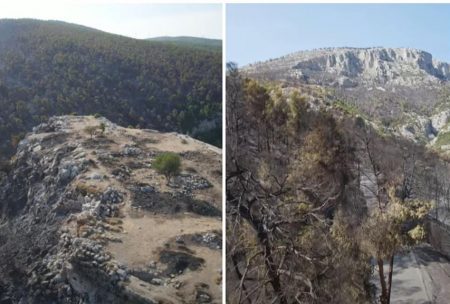 Φυλή: Το πριν και μετά της απόλυτης καταστροφής από τη φωτιά – Βίντεο από drone