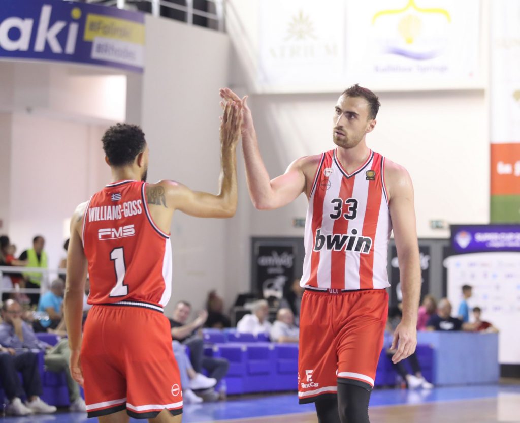 Περιστέρι – Ολυμπιακός 64-84: Στον τελικό του Super Cup με αχτύπητο δίδυμο Μιλουτίνοφ και Γουίλιαμς-Γκος