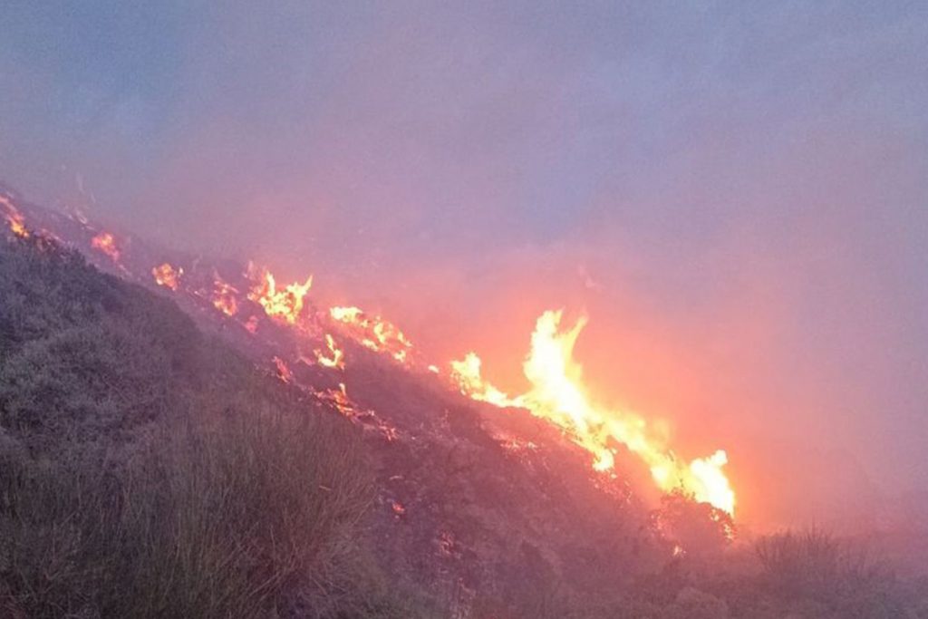 Σητεία: Μεγάλη φωτιά, ισχυροί άνεμοι στην περιοχή