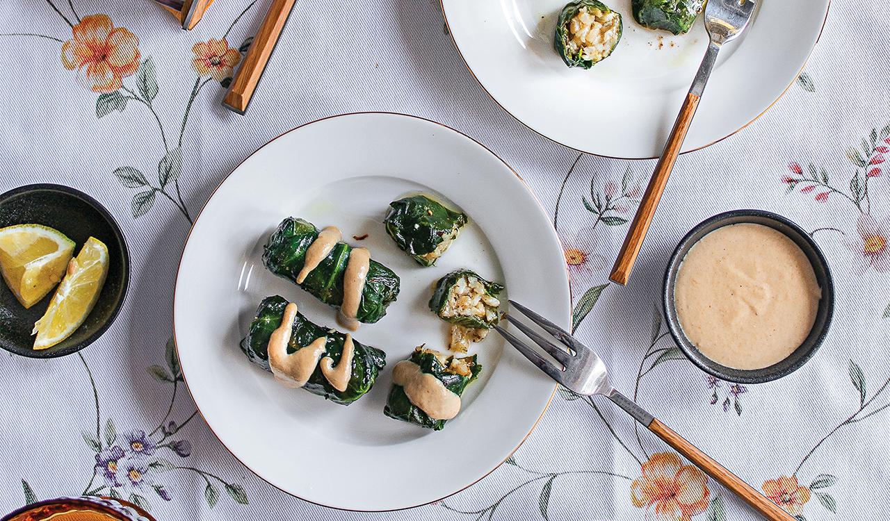 Νόστιμα και vegan ντολμαδάκια με σέσκουλα και ταχίνι