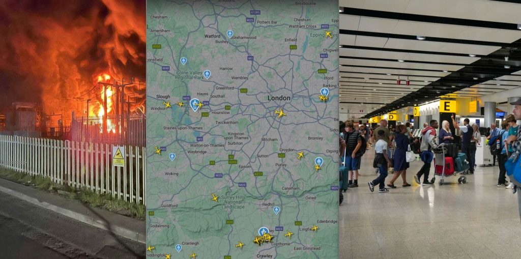 Heathrow: Παγκόσμιο χάος με τα δρομολόγια – 1.357 πτήσεις στον «αέρα» μετά τη φωτιά
