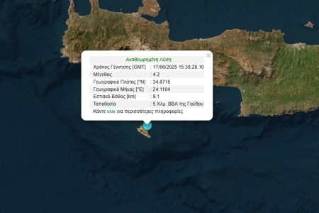 Σεισμός στη Γαύδο