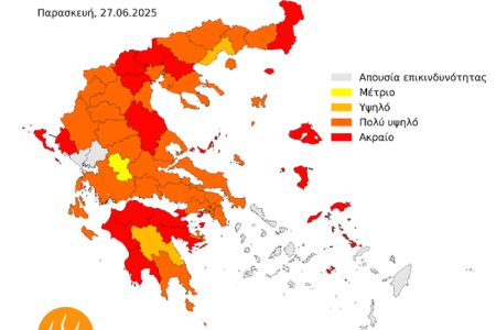 Καύσωνας: Ακραία θερμική επιβάρυνση μέχρι το Σάββατο – Οι περιοχές