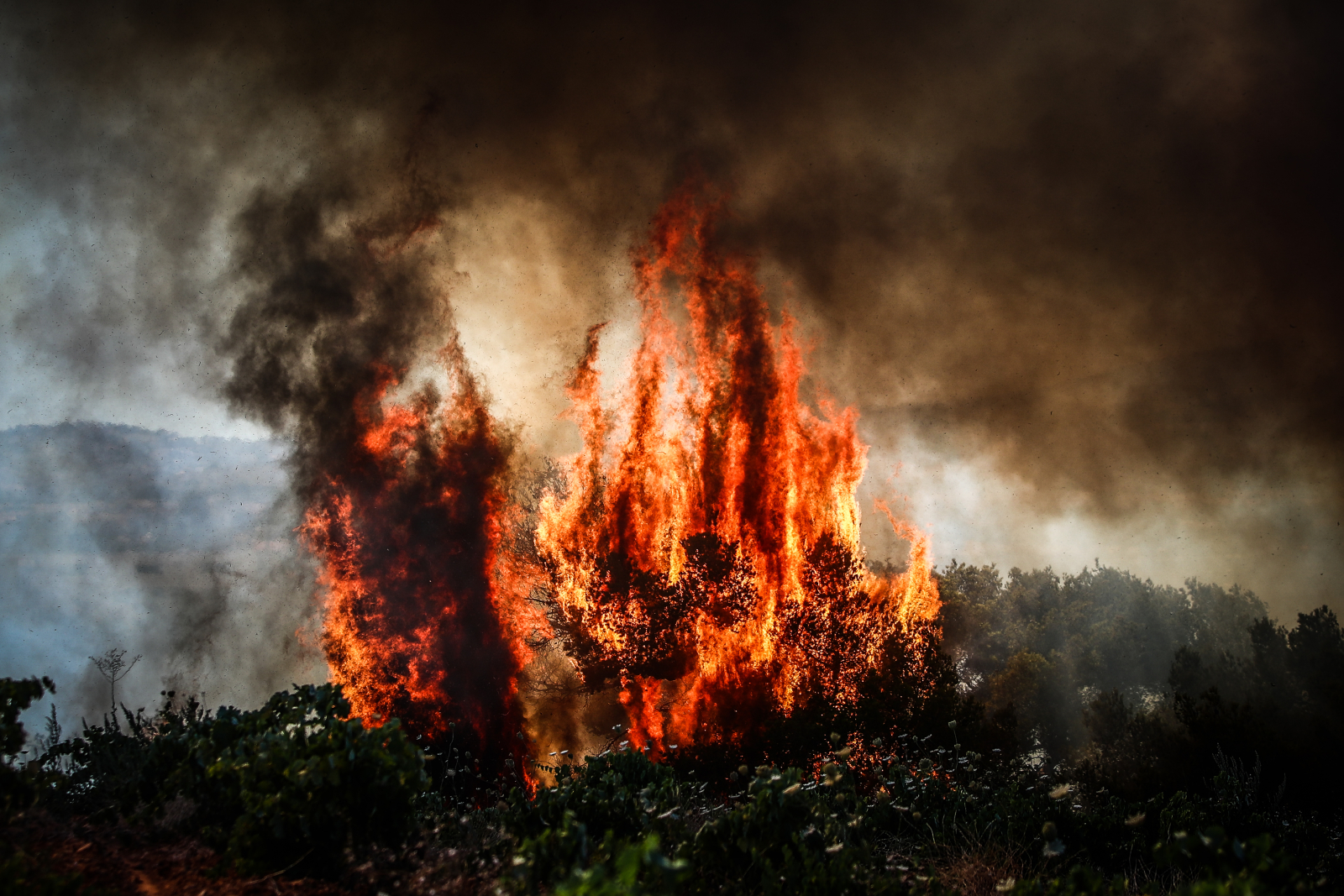 Κάηκαν σπίτια από τη φωτιά σε Ραφήνα και Πικέρμι – Ολονύχτια επιφυλακή για τις αναζωπυρώσεις