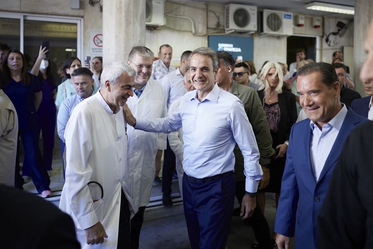 Επίσκεψη Κυριάκου Μητσοτάκη στο Ιπποκράτειο 