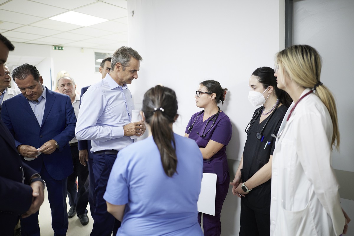 Επίσκεψη Κυριάκου Μητσοτάκη στο Ιπποκράτειο 