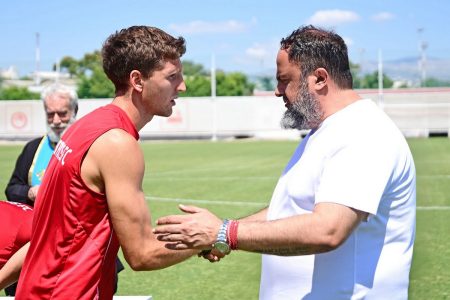 Ολυμπιακός: Τελέστηκε ο ετήσιος αγιασμός παρουσία του Βαγγέλη Μαρινάκη