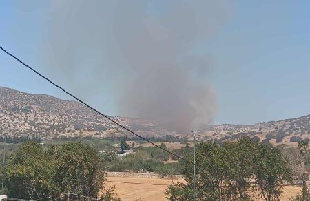 Οριοθετήθηκε η φωτιά στην Κερατέα – Παραμένουν στο σημείο ισχυρές δυνάμεις