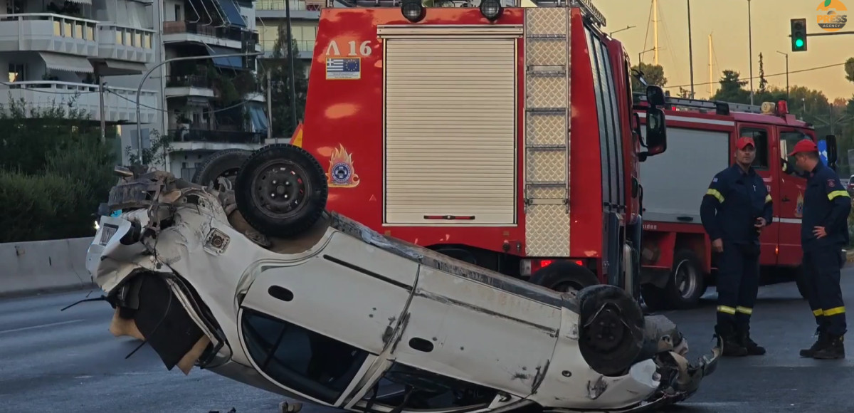 Τροχαίο στην Ποσειδώνος, μετ’ εμποδίων η κυκλοφορία [Βίντεο]