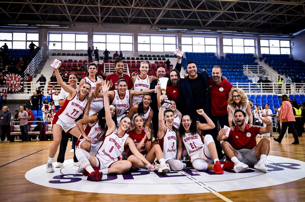 Ολυμπιακός – ΠΑΣ Γιάννινα 74-30: «Ερυθρόλευκο» το Σούπερ Καπ