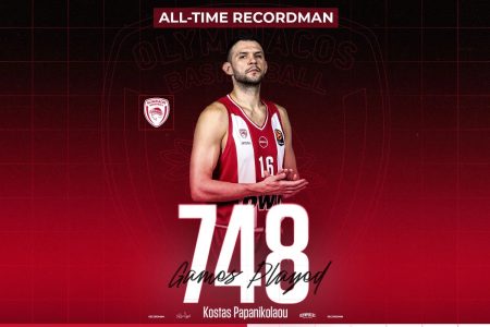 Ολυμπιακός: Ο Παπανικολάου ξεπέρασε τον Πρίντεζη σε συμμετοχές