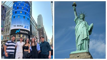 Από την εφημερίδα του σχολείου στο billboard του Nasdaq: Πέντε μαθητές ταξίδεψαν στη Νέα Υόρκη με το ΒΗΜΑ