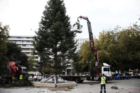 Στήθηκαν τα χριστουγεννιάτικα δέντρα σε Αθήνα-Θεσσαλονίκη