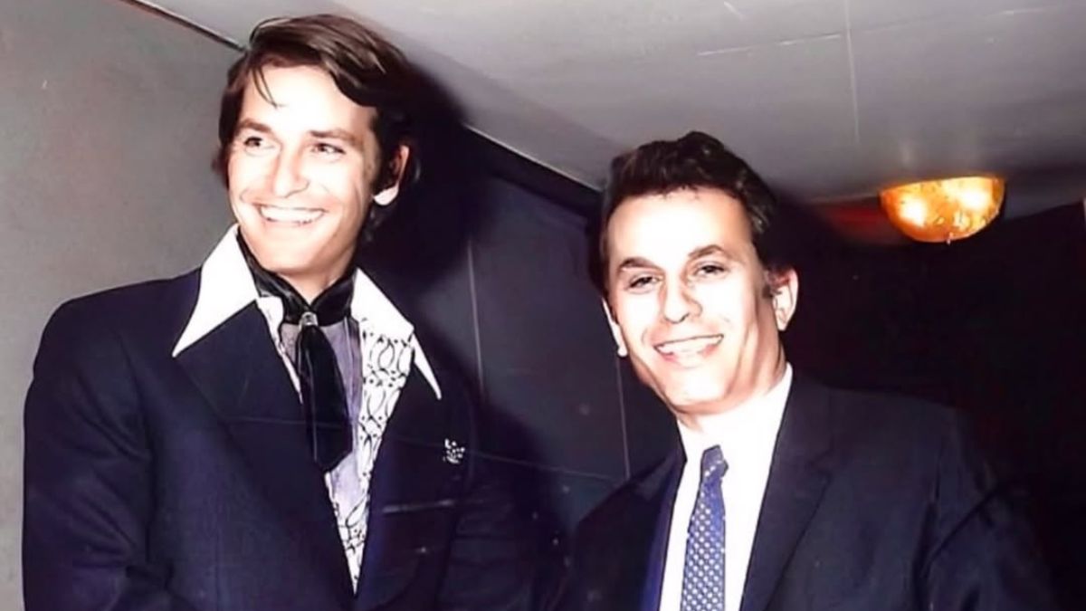 Νίκος Κούρκουλος- Νίκος Ξανθόπουλος: Μια σπάνια λήψη ανάμεσα σε δύο μεγάλους σταρ του ελληνικού κινηματογράφου