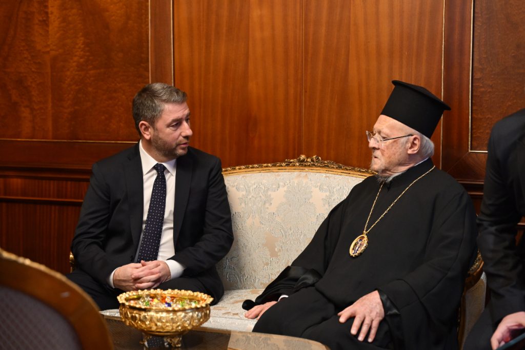 Ανδρουλάκης: «Κάθε συνάντηση με τον Οικουμενικό Πατριάρχη είναι μάθημα ανθρωπιάς»