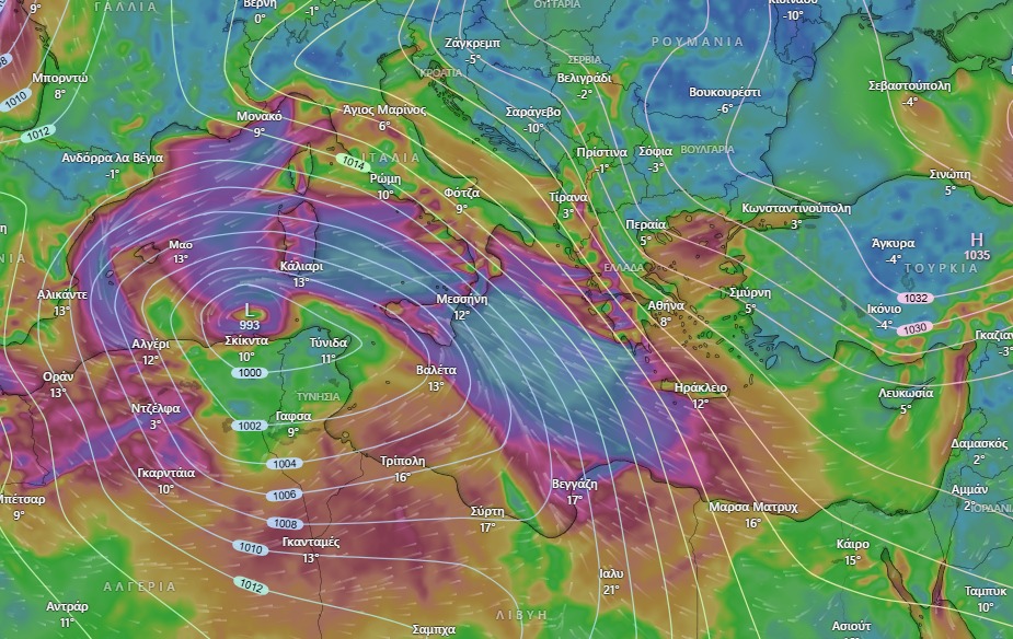 Τσατραφύλλιας: «Επικίνδυνο βαρομετρικό χαμηλό» – Πότε κλειδώνει η πορεία του, τι θα συμβεί στην Αθήνα