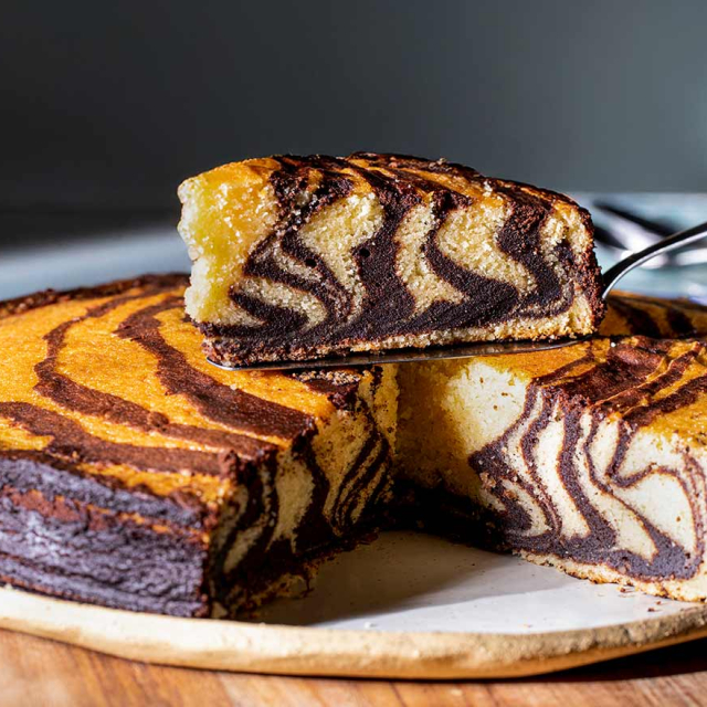 Kέικ ζέβρα με τέλειο σχέδιο