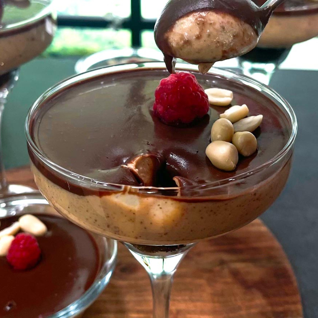 Μους φυστικοβούτυρο με σοκολάτα