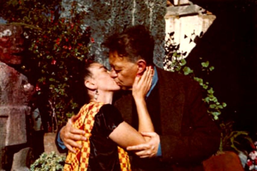 Με τον σύζυγό της Ντιέγκο Ριβέρα. 