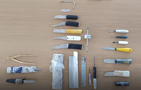 Ερευνα της ΕΛΑΣ στις φυλακές Δομοκού- Εντοπίστηκαν αυτοσχέδια μαχαίρια και κινητά τηλέφωνα