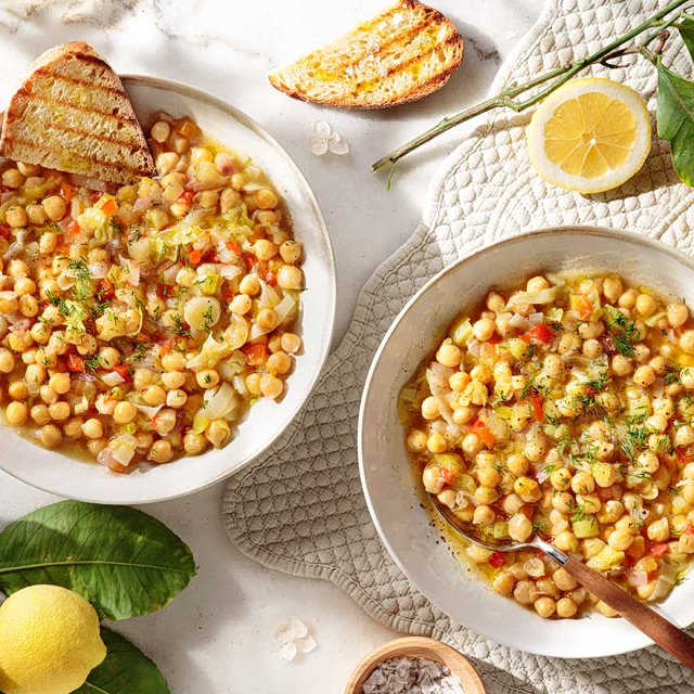 Ρεβύθια με πράσα (Ντερμπιέ)