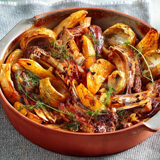 Κατσικάκι με μαράθια από τη Μάνη